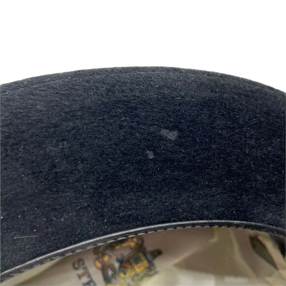 Stetson Fedora Hat Men's Black Fitted Comfort Classic  Size 7-1/8 Vintage Dapper - Picture 8 of 16